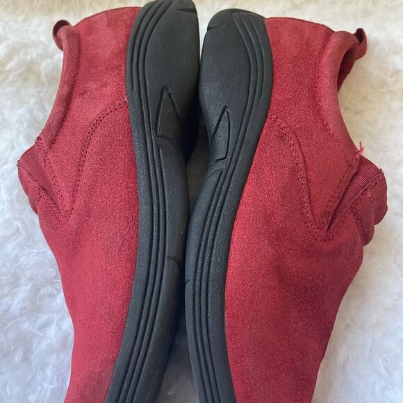 Route 66 leather red suede clogs with black rubber soles size 9 - Picture 4 of 8